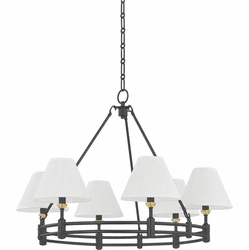 Hudson Valley MDS1800-AGB/DB Howard Contemporary Aged Brass / Distressed Bronze Lighting Chandelier