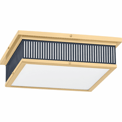 Hudson Valley MDS1900-AGB/DBL Ashdown Contemporary Aged Brass / Distressed Bronze LED Flush Mount Light Fixture