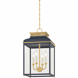 Hudson Valley MDS2400-AGB/DBL Houghton Contemporary Aged Brass / Distressed Bronze 13" Foyer Lighting