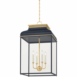 Hudson Valley MDS2401-AGB/DBL Houghton Contemporary Aged Brass / Distressed Bronze 19" Foyer Lighting