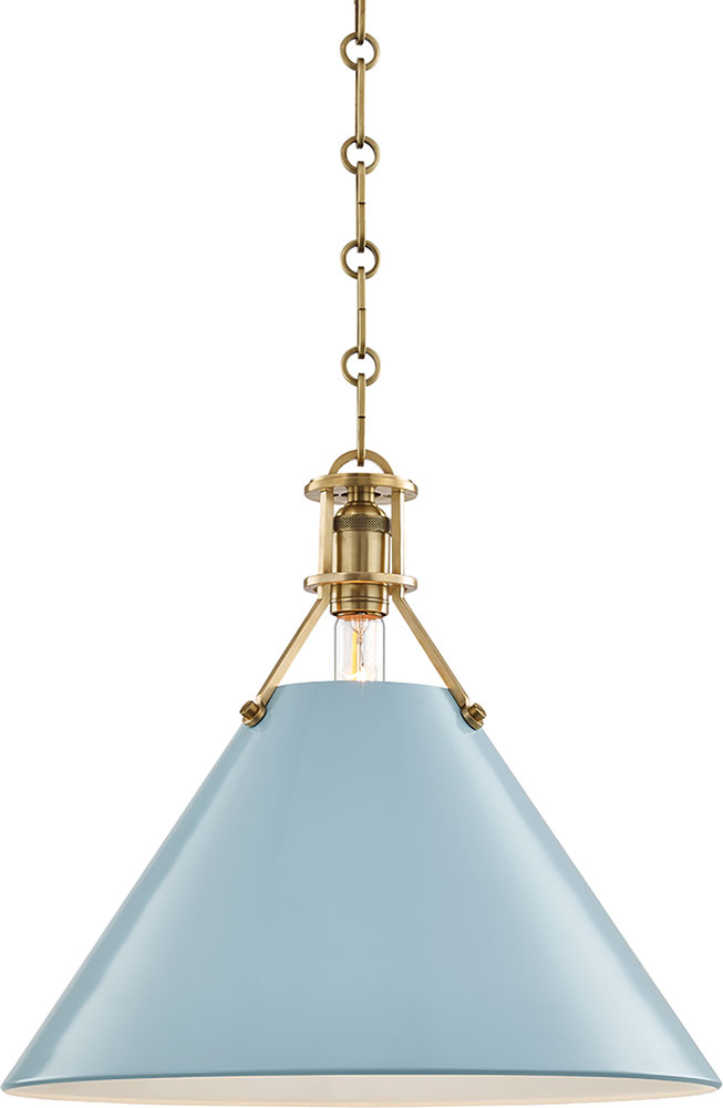 Hudson Valley MDS352AGBBB Painted No.2 Modern Aged Brass / Blue Bird