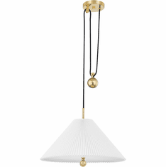 Hudson Valley MDS511-AGB Dorset Contemporary Aged Brass Ceiling Light Pendant
