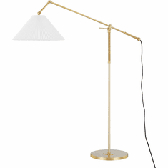 Hudson Valley MDSL512-AGB Dorset Modern Aged Brass Lighting Floor Lamp