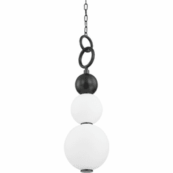 Hudson Valley PI1890701-BBR Perrin Contemporary Black Brass LED Mini Pendant Lighting