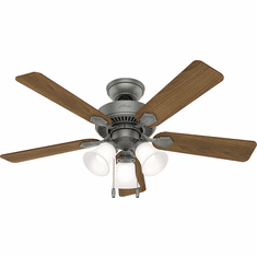Hunter 50882 Swanson Matte Silver LED 44" Home Ceiling Fan