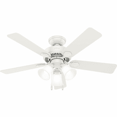 Hunter 50885 Swanson Fresh White LED 44" Home Ceiling Fan