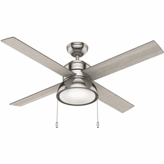 Hunter 51032 Loki Modern Brushed Nickel LED 52" Home Ceiling Fan