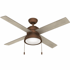 Hunter 51036 Loki Contemporary Weathered Copper LED 52" Ceiling Fan