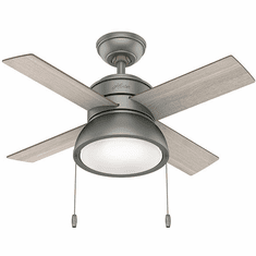 Hunter 51039 Loki Modern Matte Silver LED 36" Home Ceiling Fan