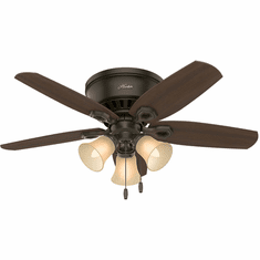 Hunter 51091 Builder Low Profile Harvest Mahogany / Brazilian Cherry 42" Home Ceiling Fan