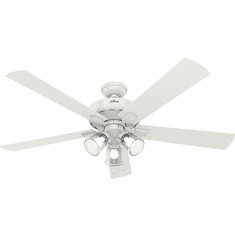Hunter 51103 Crestfield Fresh White LED 60" Home Ceiling Fan