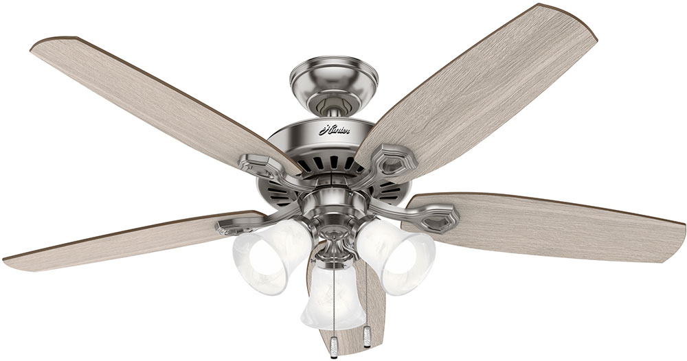 Hunter 51111 Builder Brushed Nickel LED 52" Ceiling Fan HUN51111