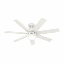 Hunter 52375 Brazos Contemporary Fresh White LED 52" Home Ceiling Fan