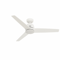 Hunter 52605 Malden Contemporary Matte White 52" Ceiling Fan