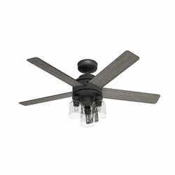 Hunter 52650 Lochemeade Contemporary Matte Black LED 52" Home Ceiling Fan