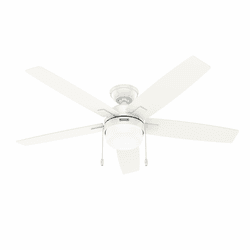 Hunter 52773 Anisten Contemporary Fresh White LED 52" Home Ceiling Fan
