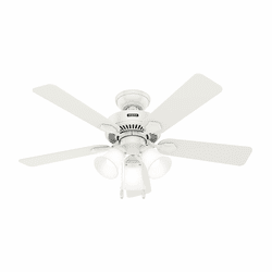 Hunter 52777 Swanson Contemporary Fresh White LED 44" Ceiling Fan