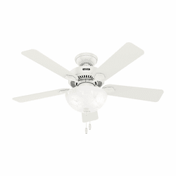 Hunter 52778 Swanson Contemporary Fresh White LED 44" Home Ceiling Fan
