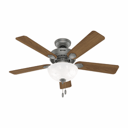 Hunter 52780 Swanson Contemporary Matte Silver LED 44" Home Ceiling Fan