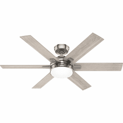 Hunter 52785 Georgetown Contemporary Brushed Nickel 52" Ceiling Fan