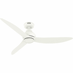 Hunter 52830 Mazzini Contemporary Matte White 52" Home Ceiling Fan