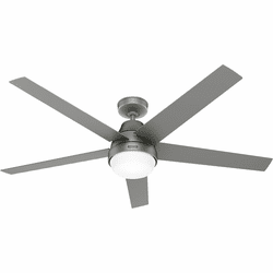 Hunter 52834 Aerodyne Modern Matte Silver 60" Ceiling Fan