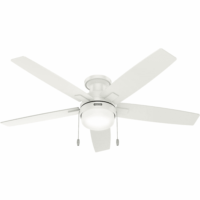 Hunter 52835 Anisten Contemporary Fresh White 52" Ceiling Fan
