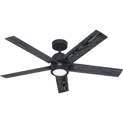 Hunter 52850 Erling Modern Matte Black 52" Ceiling Fan