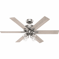 Hunter 52901 Fonthill Contemporary Brushed Nickel 52" Ceiling Fan