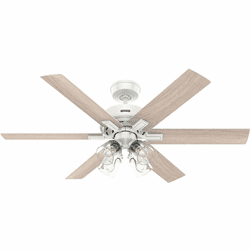 Hunter 52904 Fonthill Contemporary Fresh White 52" Home Ceiling Fan