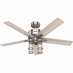 Hunter 52993 Astwood II Contemporary Brushed Nickel 52" Home Ceiling Fan