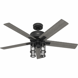 Hunter 52994 Astwood II Modern Matte Black 52" Home Ceiling Fan