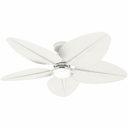 Hunter 52999 Tropic View Modern Matte White 52" Home Ceiling Fan
