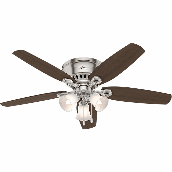 Hunter 53328 Builder Low Profile Brazilian Cherry / Harvest Mahogany 52" Home Ceiling Fan