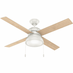 Hunter 54151 Loki Contemporary Fresh White LED 52" Home Ceiling Fan