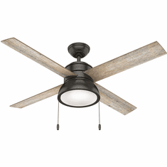 Hunter 54152 Loki Modern Noble Bronze LED 52" Home Ceiling Fan