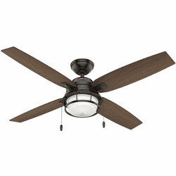 Hunter 59214 Ocala Roasted Maple / Washed Walnut LED Indoor / Outdoor 52" Home Ceiling Fan