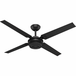 Hunter 59235 Chronicle Contemporary Matte Black / Black Willow Interior / Exterior 54" Ceiling Fan