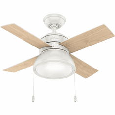 Hunter 59385 Loki Contemporary Fresh White LED 36" Ceiling Fan