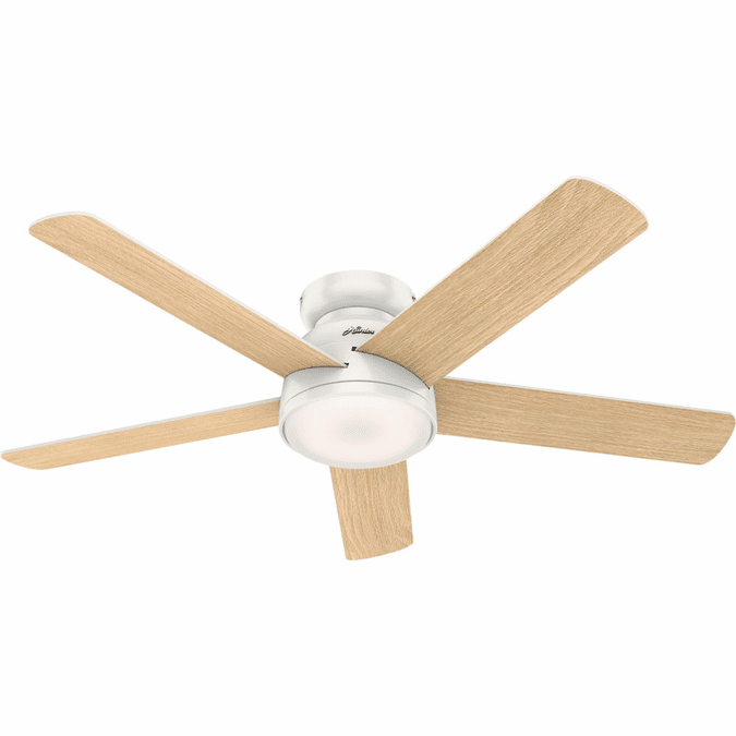 Hunter 59481 Romulus Contemporary Fresh White LED 54" Home Ceiling Fan