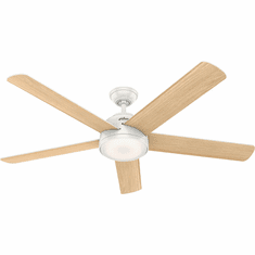 Hunter 59484 Romulus Contemporary Fresh White LED 60" Home Ceiling Fan