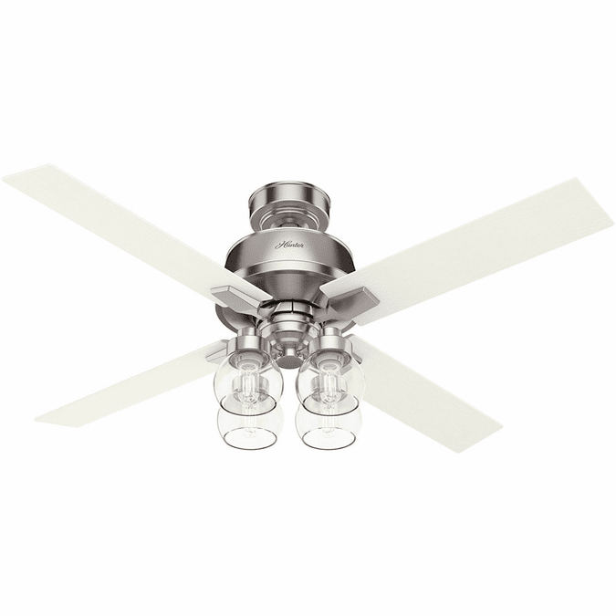 Hunter 59650 Vivien Contemporary Brushed Nickel LED 52" Home Ceiling