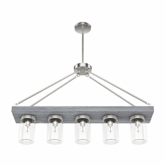 Hunter Lighting 19007 Devon Park Contemporary Brushed Nickel Kitchen Island Light