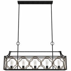 Hunter Lighting 19231 Stone Creek Contemporary French Oak Kitchen Island Light