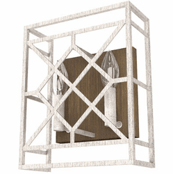 Hunter Lighting 19336 Langwood Modern Distressed White Wall Lighting Fixture
