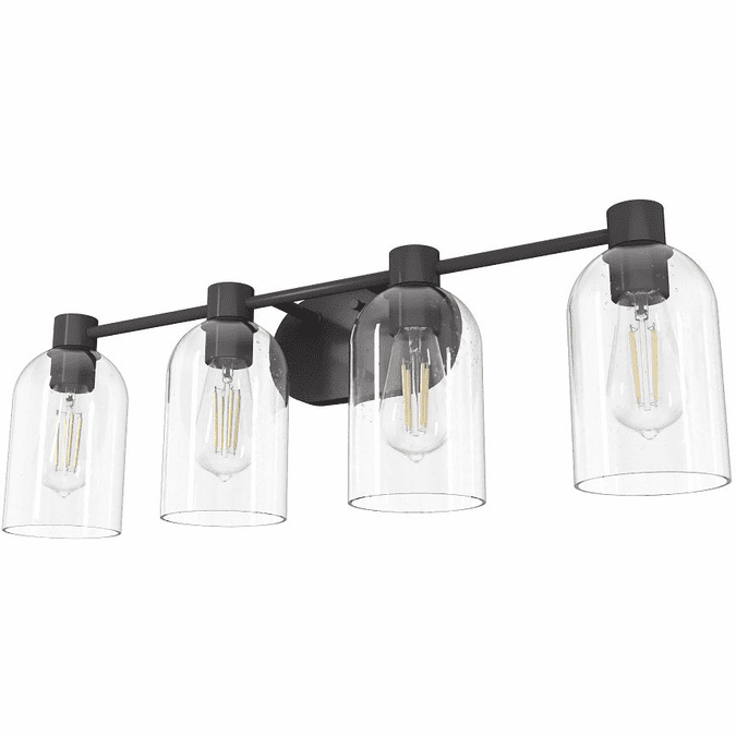 Hunter Lighting 19713 Lochemeade Noble Bronze 4-Light Bathroom Light Fixture
