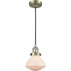 Innovations 201C-AB-G321 Franklin Restoration Olean Antique Brass LED Mini Pendant Lighting