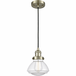 Innovations 201C-AB-G322 Franklin Restoration Olean Antique Brass LED Mini Pendant Lighting