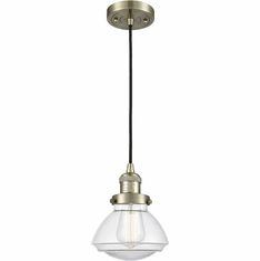 Innovations 201C-AB-G322 Franklin Restoration Olean Antique Brass LED Mini Pendant Lighting