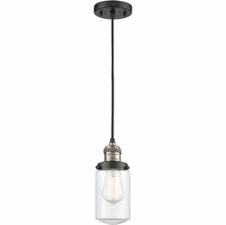 Innovations 201C-BAB-G312 Franklin Restoration Dover Black Antique Brass LED Mini Pendant Lamp